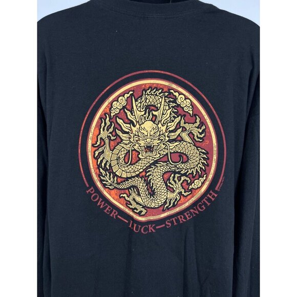 Crazy Shirts Extra Extra Large Golden Dragon Long Sleeve Tee Shirt XXL Black New - Picture 6 of 9